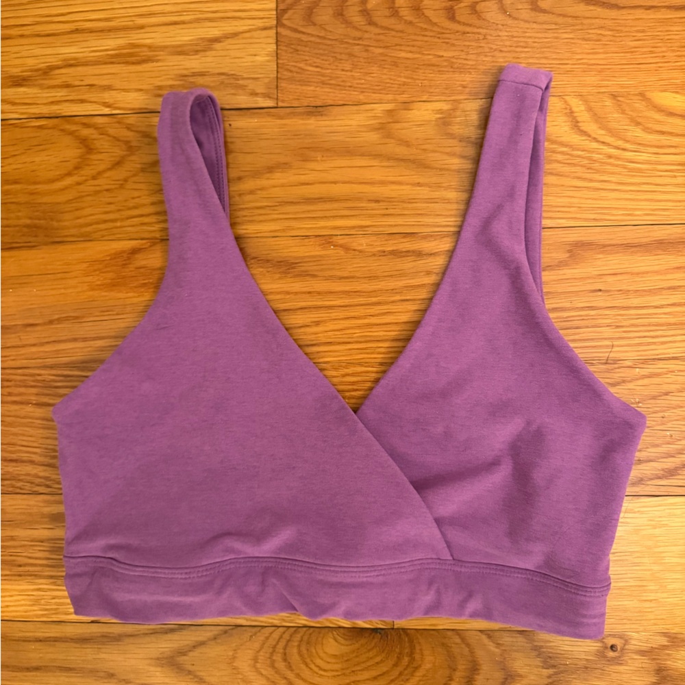 Pretty purple beyond yoga cross front top